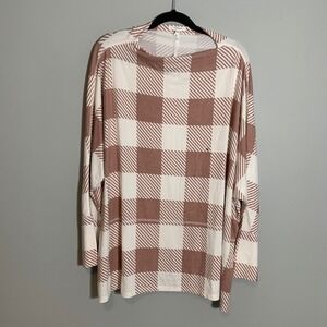 NEW Maurices Plus Size 4X Buffalo Plaid Long‎ Sleeve Tunic Top Shirt